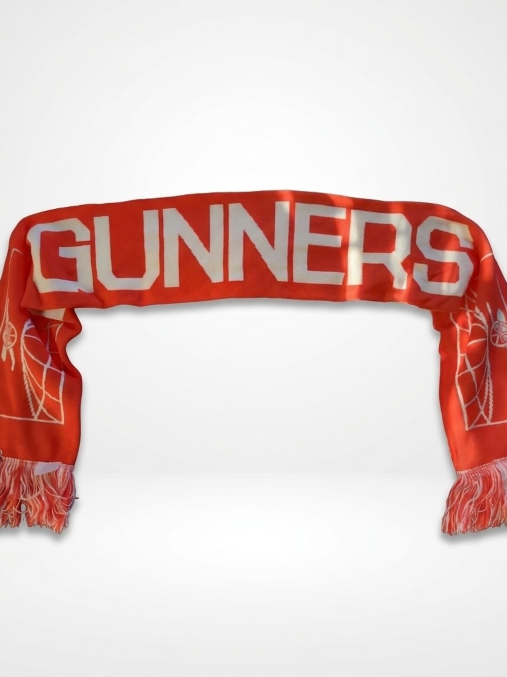 Official Arsenal FC "Gunners" Football Scarf - Red/White Knit Fringed